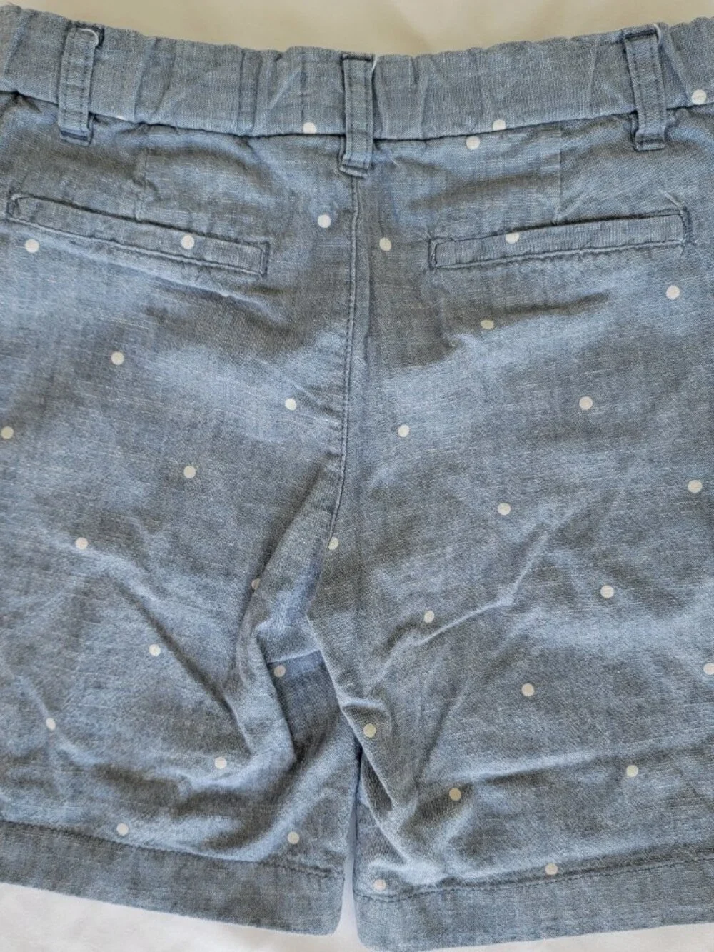 OshKosh B'gosh Girls Chino Shorts, Lot of 3, Chambray Navy Pink Blue, Size 7